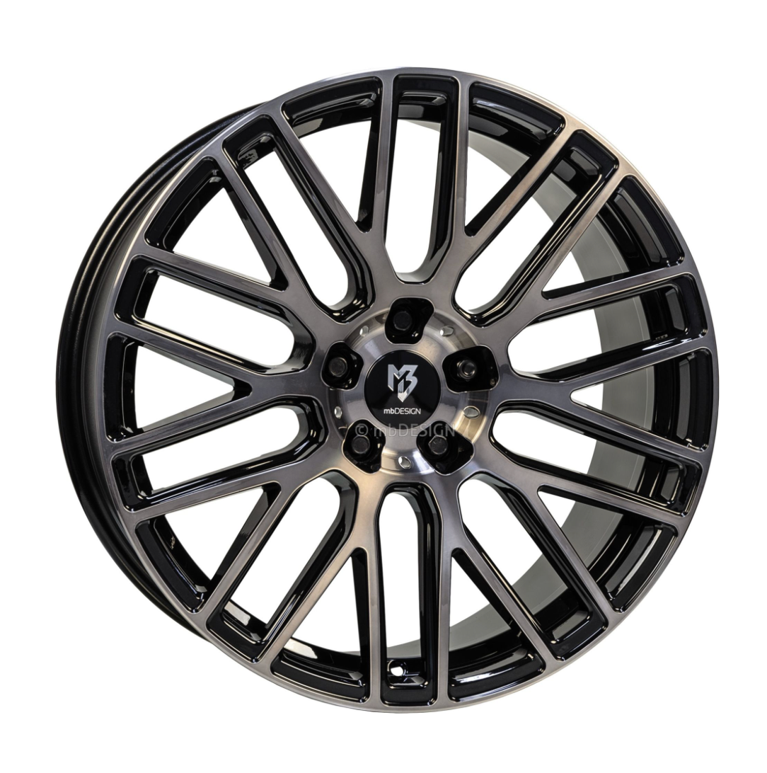 MBDESIGN KV4 20X9 ET30 5X112 BLACK SMOKE POLISHED