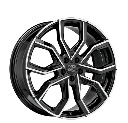 MSW 41 20X10 ET19 5X112 GLOSS BLACK FULL POLISHED