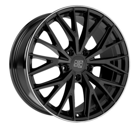 MSW 44 20X8.5 ET35 5X114.3 GLOSS BLACK+DIAMOND LIP