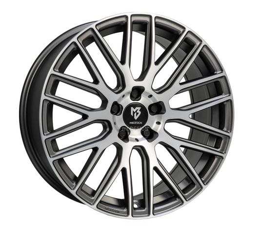 MBDESIGN KV4 20X9 ET40 5X120 MATT GREY POLISHED