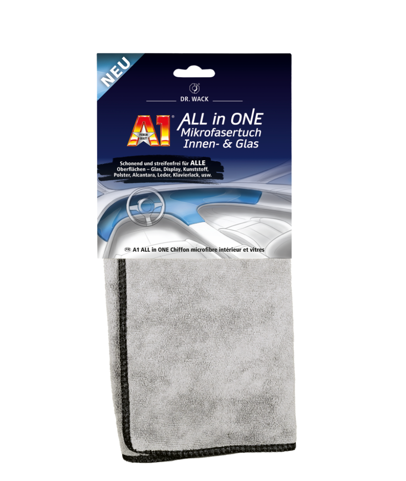DR. WACK A1 ALL IN ONE MICROFIBRE CLOTH - INTERIOR &AMP; GLASS, 1 PIECE